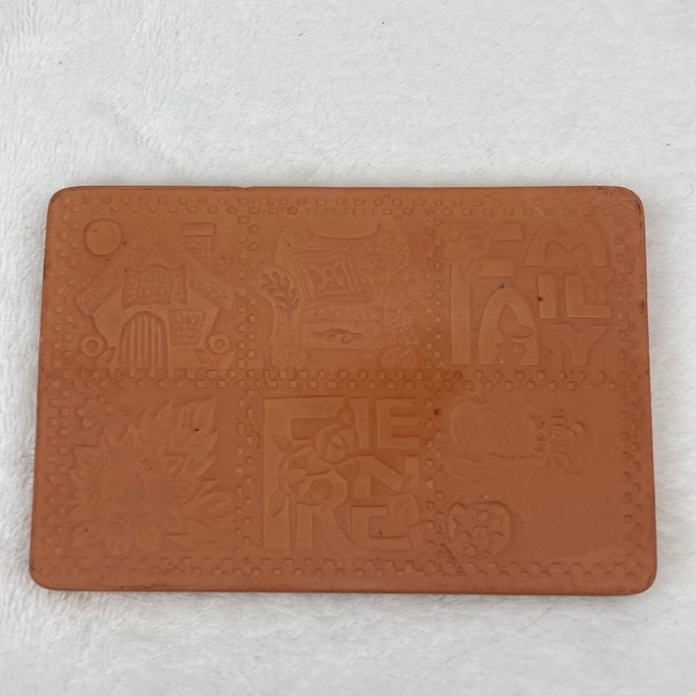 Mary Engelbreit Terracotta Friend & Family Stamp 6” Rare